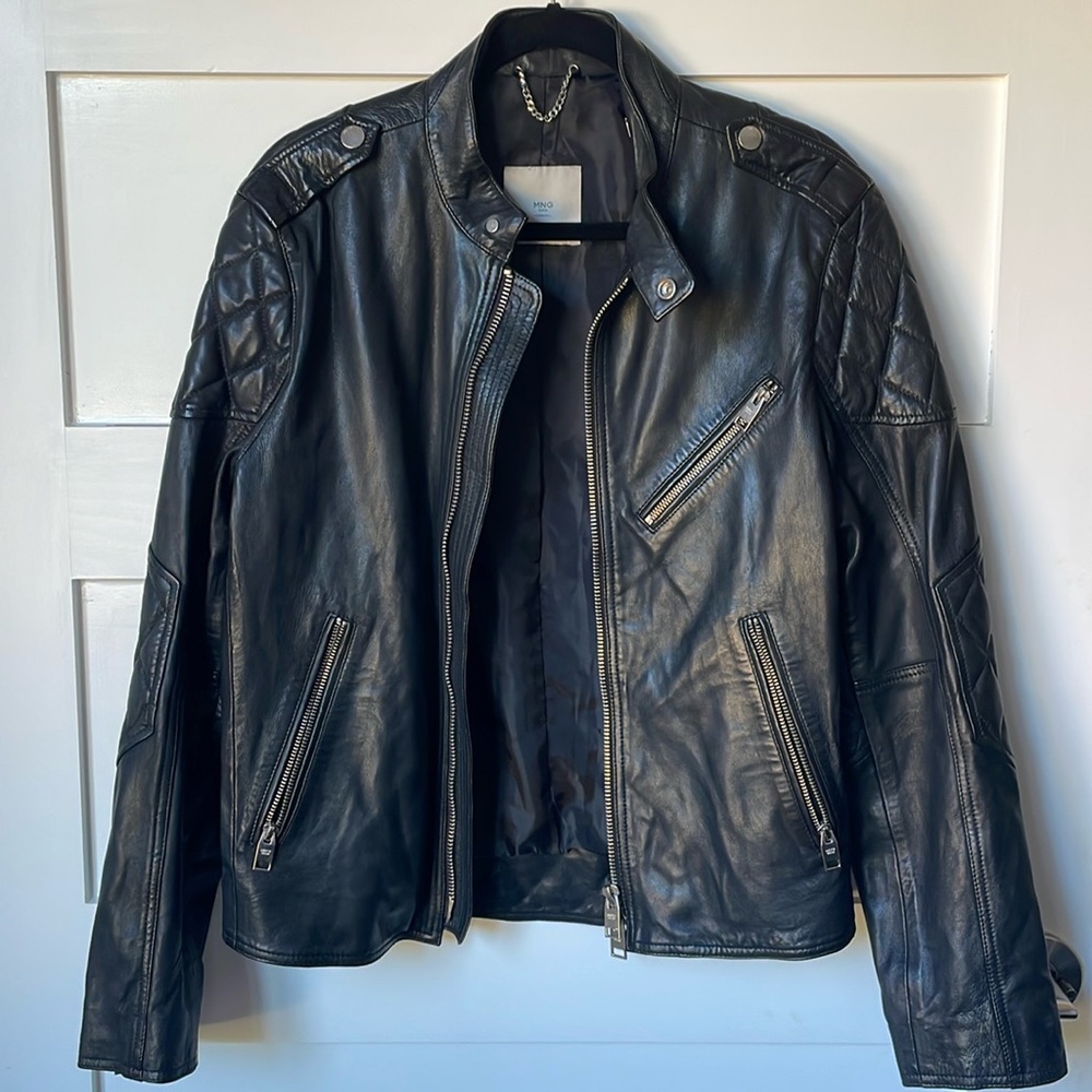 MNG Mango - genuine leather bikers jacket